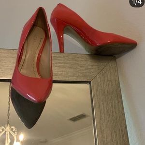 Bang pink patent pumps